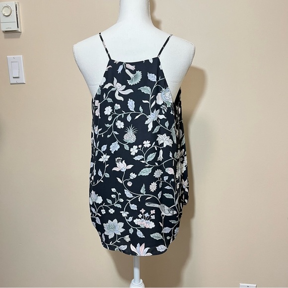 Loft Grey Floral Print Sleeveless Blouse Tank Top - Picture 6 of 11